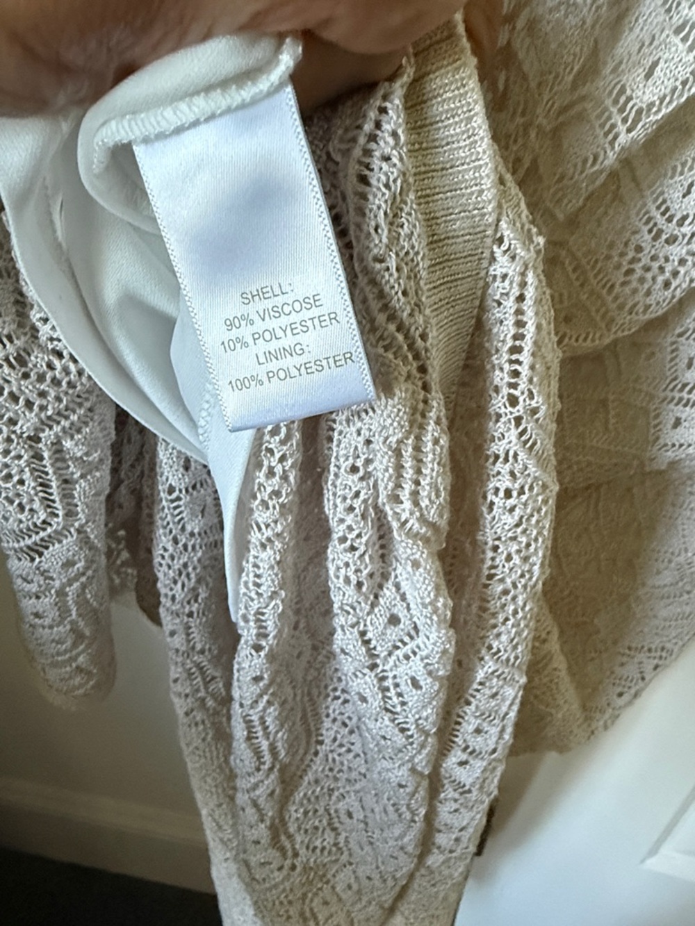 House of Harlow 1960 Beige Crochet Maxi Dress - Picture 4 of 6